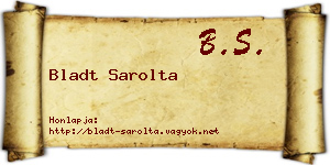 Bladt Sarolta névjegykártya