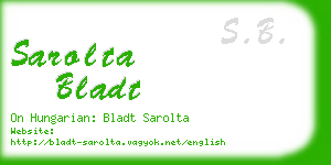 sarolta bladt business card
